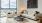 a living room with a large window