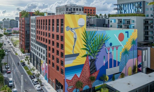 a mural on a building