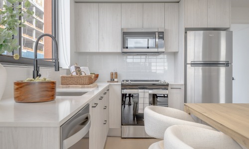 kitchen with ample counter-space and modern appliances