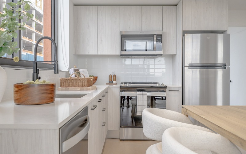 kitchen with ample counter-space and modern appliances