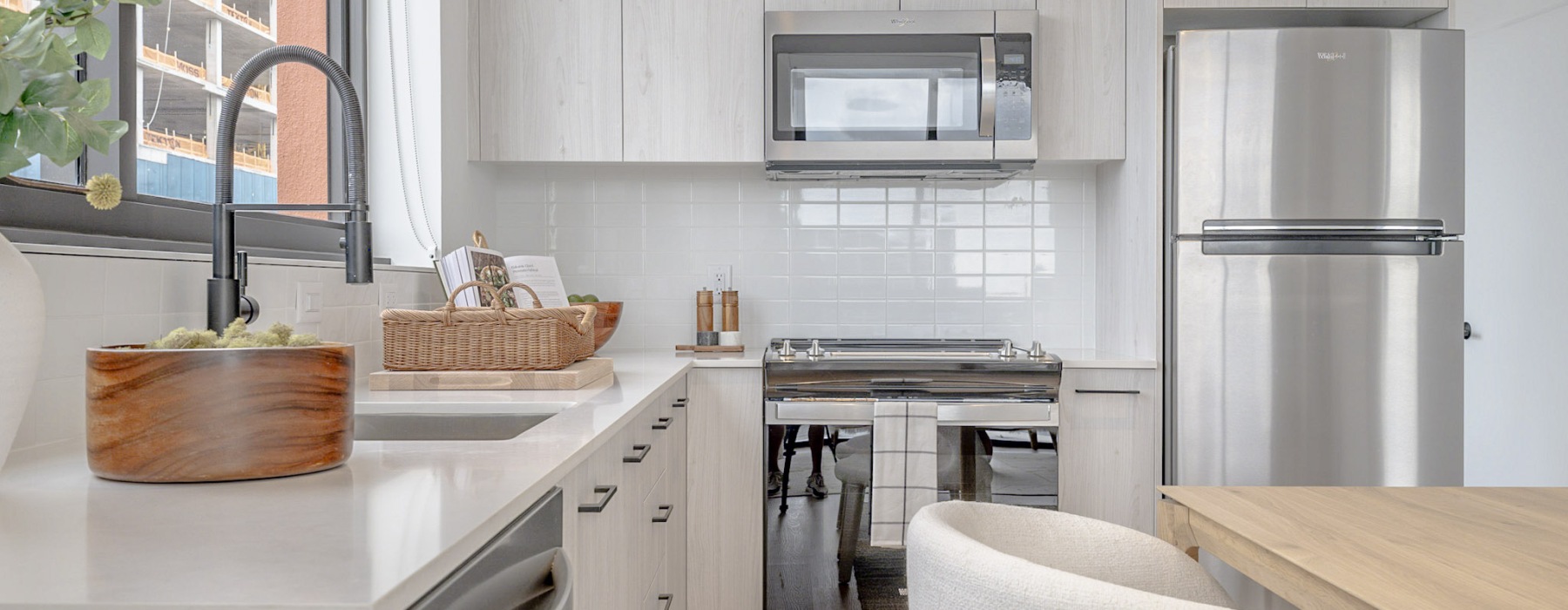 kitchen with ample counter-space and modern appliances