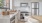 a kitchen with white cabinets