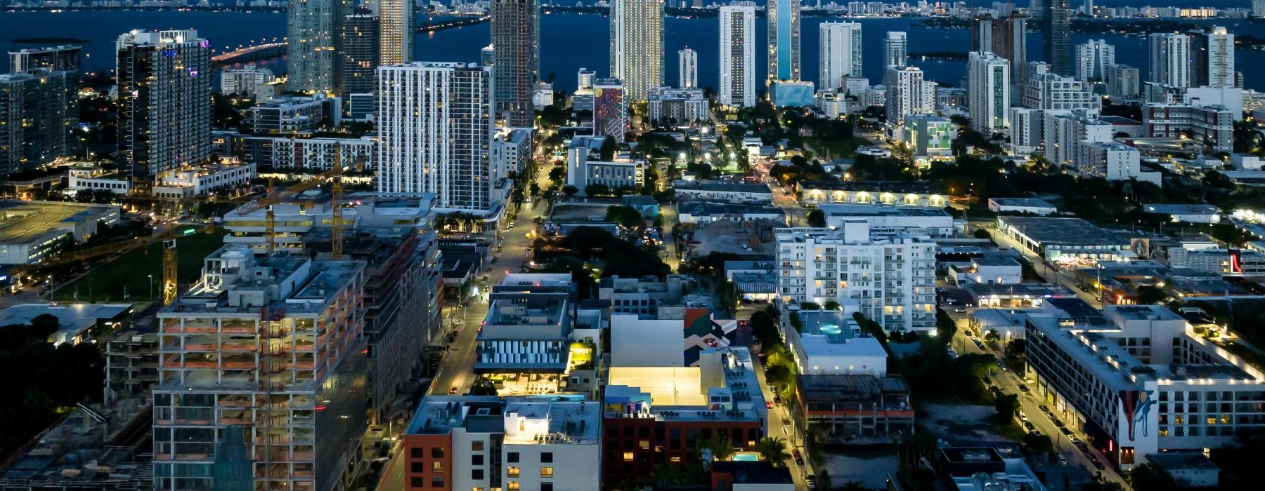 a city with tall buildings
